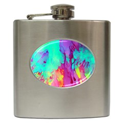 Fluid Background Hip Flask (6 Oz) by GardenOfOphir