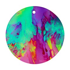 Fluid Background Round Ornament (two Sides) by GardenOfOphir