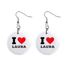 I Love Laura Mini Button Earrings by ilovewhateva