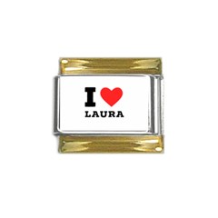 I Love Laura Gold Trim Italian Charm (9mm) by ilovewhateva