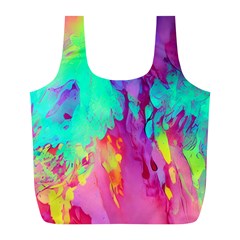 Fluid Background Full Print Recycle Bag (l) by GardenOfOphir