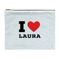 I Love Laura Cosmetic Bag (xl) by ilovewhateva