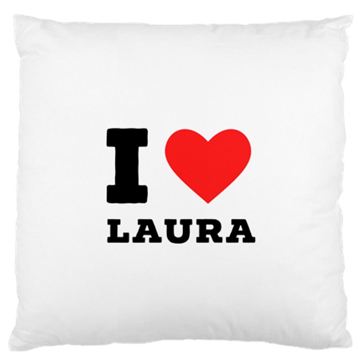 I love laura Large Premium Plush Fleece Cushion Case (Two Sides)