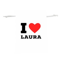 I Love Laura Lightweight Drawstring Pouch (l) by ilovewhateva