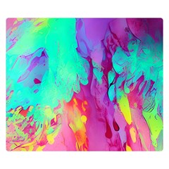 Fluid Background One Side Premium Plush Fleece Blanket (small)