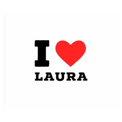 I Love Laura One Side Premium Plush Fleece Blanket (small)