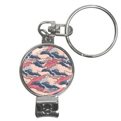 Waves Ocean Sea Water Pattern Rough Seas Nail Clippers Key Chain by Pakemis