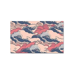 Waves Ocean Sea Water Pattern Rough Seas Sticker (rectangular) by Pakemis