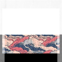 Waves Ocean Sea Water Pattern Rough Seas Rectangular Jigsaw Puzzl by Pakemis