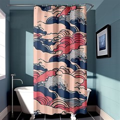 Waves Ocean Sea Water Pattern Rough Seas Shower Curtain 36  X 72  (stall)  by Pakemis