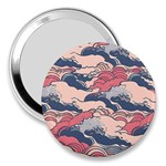 Waves Ocean Sea Water Pattern Rough Seas 3  Handbag Mirrors Front