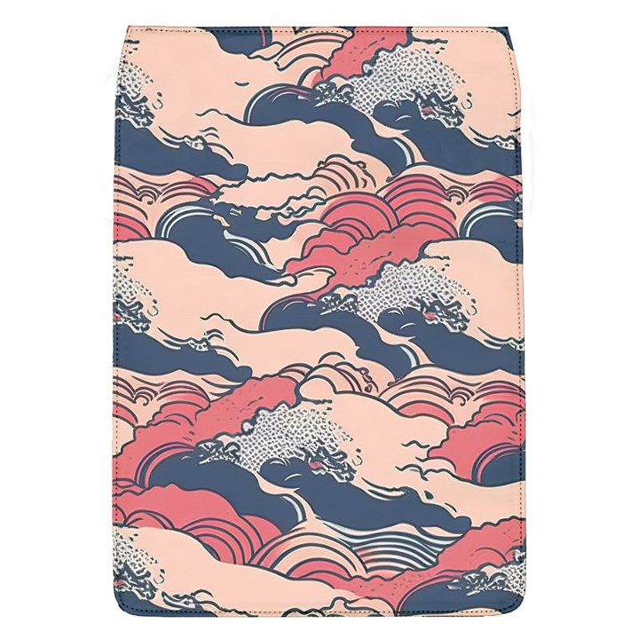 Waves Ocean Sea Water Pattern Rough Seas Removable Flap Cover (L)