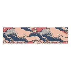 Waves Ocean Sea Water Pattern Rough Seas Banner And Sign 4  X 1  by Pakemis