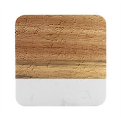 Waves Ocean Sea Water Pattern Rough Seas Marble Wood Coaster (square) by Pakemis