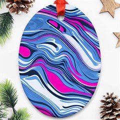 Fluid Art Pattern Ornament (oval) by GardenOfOphir