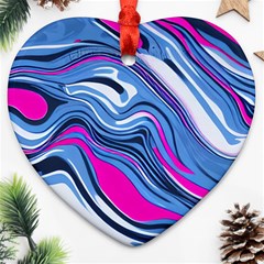 Fluid Art Pattern Ornament (heart) by GardenOfOphir