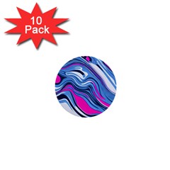 Fluid Art Pattern 1  Mini Buttons (10 Pack)  by GardenOfOphir