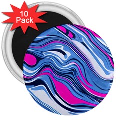 Fluid Art Pattern 3  Magnets (10 Pack)  by GardenOfOphir