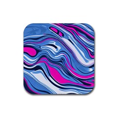 Fluid Art Pattern Rubber Coaster (square) by GardenOfOphir