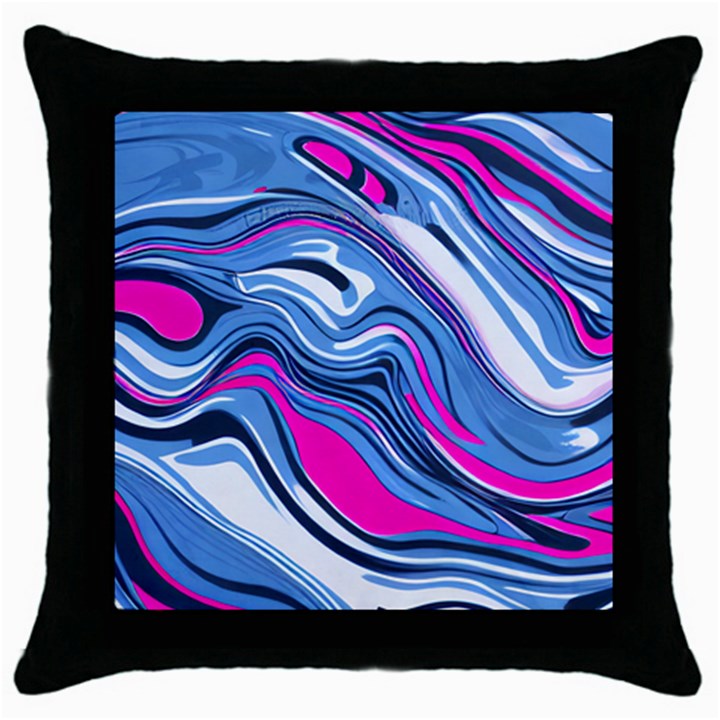 Fluid Art Pattern Throw Pillow Case (Black)