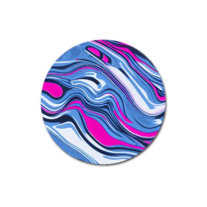 Fluid Art Pattern Magnet 3  (Round)