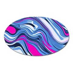 Fluid Art Pattern Oval Magnet by GardenOfOphir