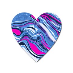 Fluid Art Pattern Heart Magnet by GardenOfOphir