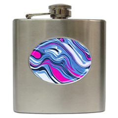 Fluid Art Pattern Hip Flask (6 Oz) by GardenOfOphir