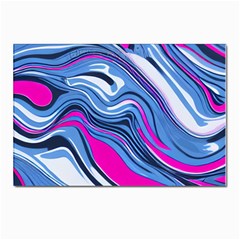 Fluid Art Pattern Postcard 4 x 6  (pkg Of 10) by GardenOfOphir