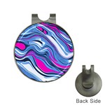 Fluid Art Pattern Hat Clips with Golf Markers Front