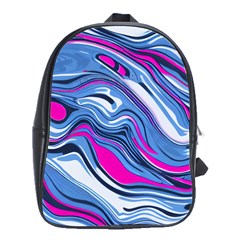 Fluid Art Pattern School Bag (large) by GardenOfOphir