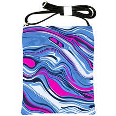 Fluid Art Pattern Shoulder Sling Bag by GardenOfOphir