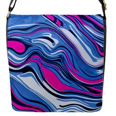 Fluid Art Pattern Flap Closure Messenger Bag (s) by GardenOfOphir