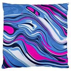 Fluid Art Pattern Large Premium Plush Fleece Cushion Case (one Side) by GardenOfOphir