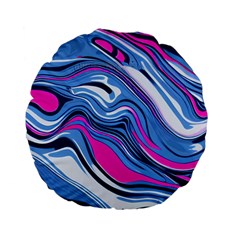 Fluid Art Pattern Standard 15  Premium Flano Round Cushions by GardenOfOphir