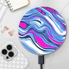 Fluid Art Pattern Wireless Fast Charger(white) by GardenOfOphir