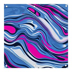 Fluid Art Pattern Banner And Sign 3  X 3  by GardenOfOphir