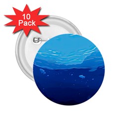 Ai Generated Ocean Sea Fish Underwater Water 2 25  Buttons (10 Pack)  by Pakemis