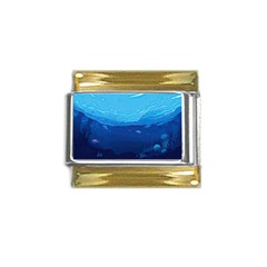 Ai Generated Ocean Sea Fish Underwater Water Gold Trim Italian Charm (9mm)