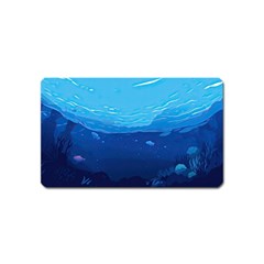 Ai Generated Ocean Sea Fish Underwater Water Magnet (name Card) by Pakemis