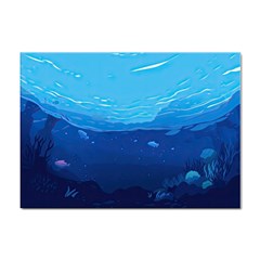 Ai Generated Ocean Sea Fish Underwater Water Sticker A4 (100 Pack) by Pakemis