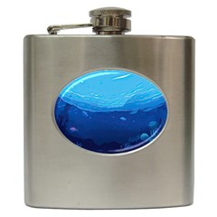 Ai Generated Ocean Sea Fish Underwater Water Hip Flask (6 Oz) by Pakemis