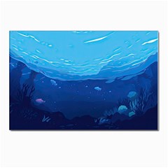 Ai Generated Ocean Sea Fish Underwater Water Postcard 4 x 6  (pkg Of 10) by Pakemis