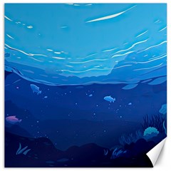 Ai Generated Ocean Sea Fish Underwater Water Canvas 16  X 16  by Pakemis