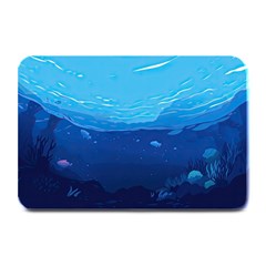 Ai Generated Ocean Sea Fish Underwater Water Plate Mats by Pakemis