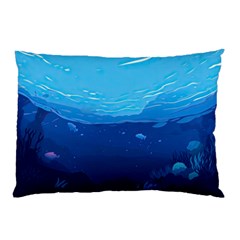 Ai Generated Ocean Sea Fish Underwater Water Pillow Case by Pakemis