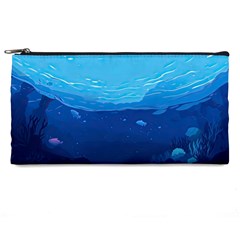 Ai Generated Ocean Sea Fish Underwater Water Pencil Case by Pakemis