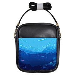 Ai Generated Ocean Sea Fish Underwater Water Girls Sling Bag by Pakemis