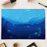 Ai Generated Ocean Sea Fish Underwater Water Cosmetic Bag (XXL) Back