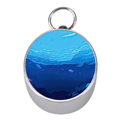 Ai Generated Ocean Sea Fish Underwater Water Mini Silver Compasses by Pakemis